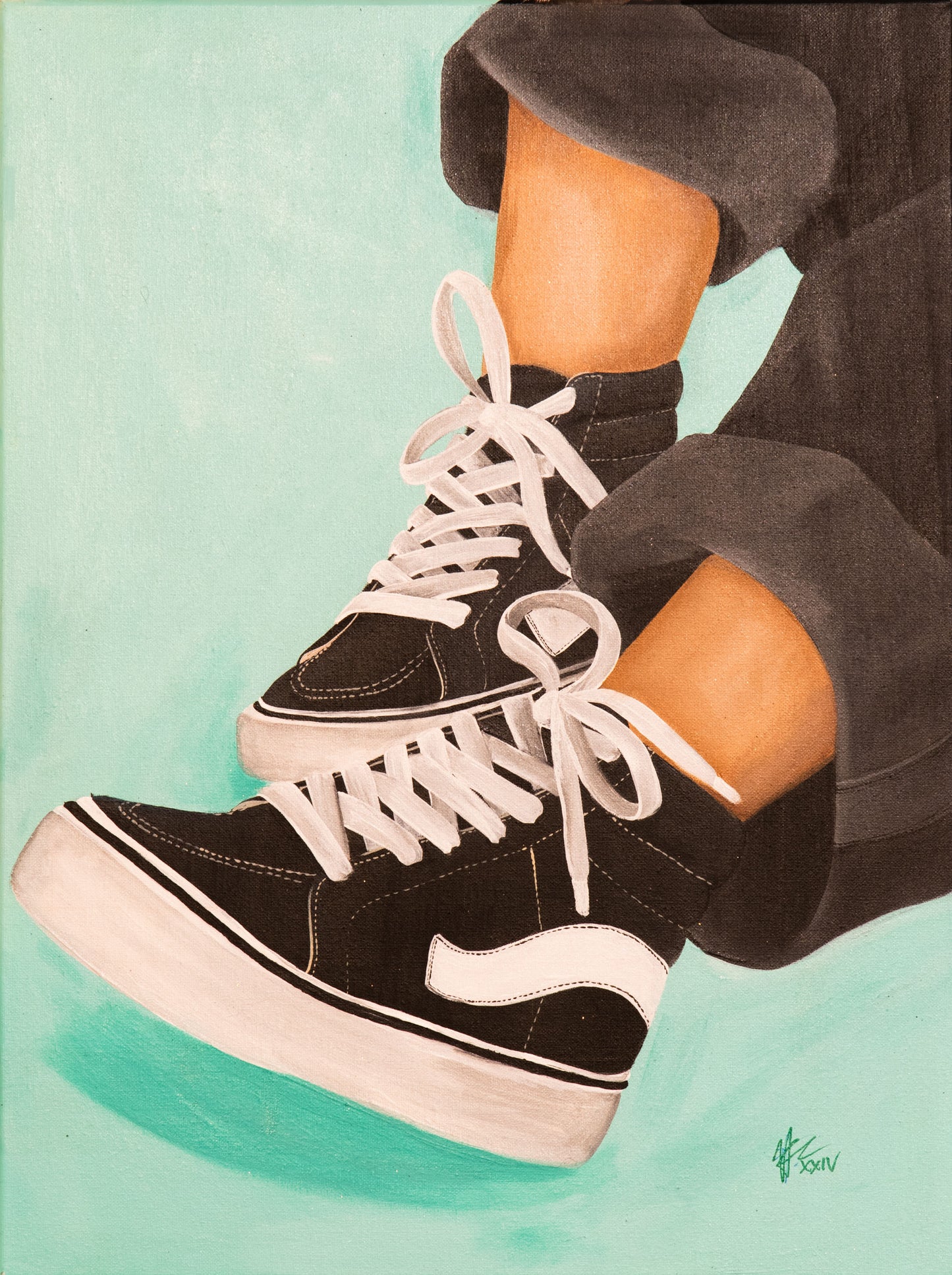 Vans On Teal