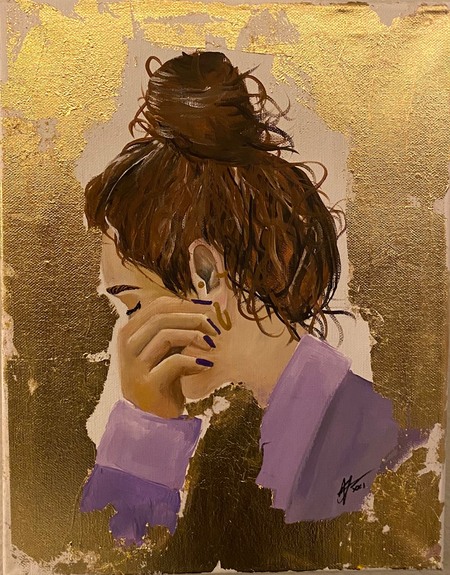 Gold Girl I - 11" x 14"