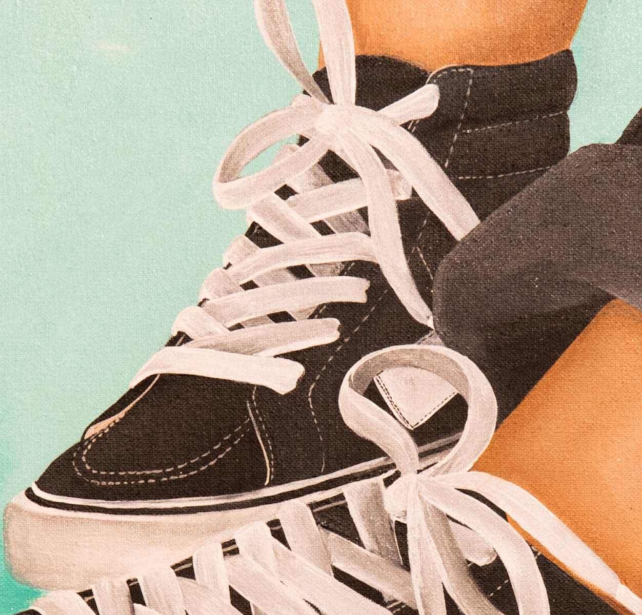 Vans On Teal
