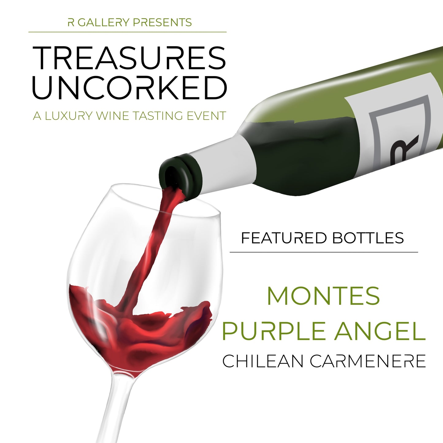 Treasures Uncorked Wine Tasting Ad