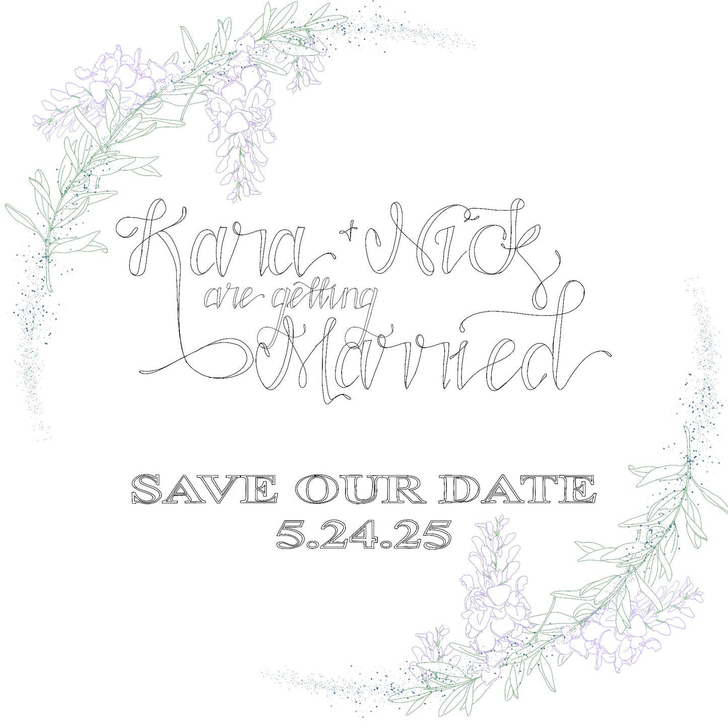 LOGO DESIGN - Kara and Nick Save The Date