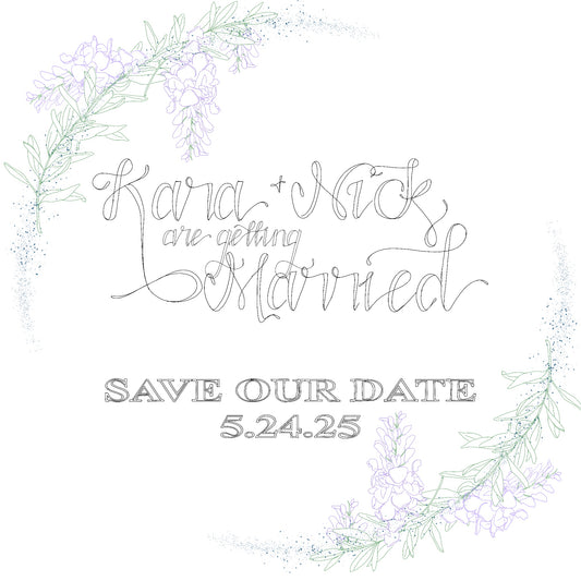 LOGO DESIGN - Kara and Nick Save The Date